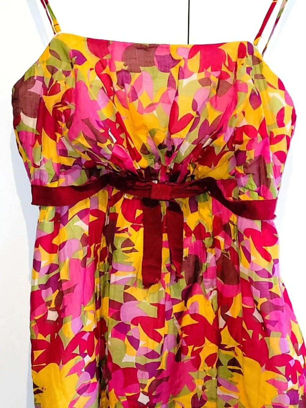 Vintage Y2K Ana Sui for Anthropologie Cotton and Silk Tank Top Size 4 - Picture 3 of 11
